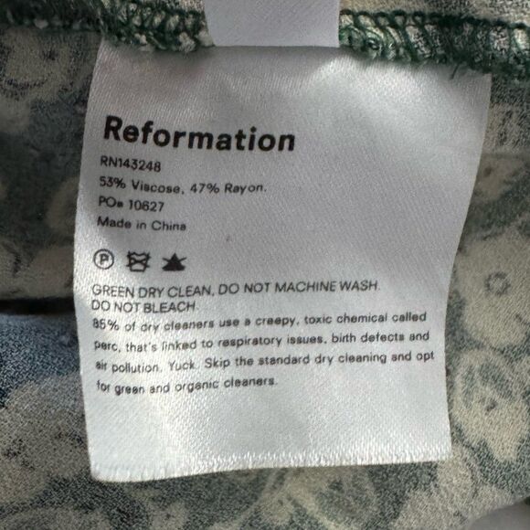 Reformation Wallflower Midi Dress in Cilantro Size 4 - Picture 12 of 12